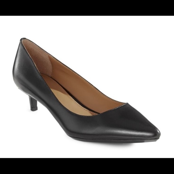 Calvin Klein Shoes - Calvin Klein Leather Kitten Heels Size 8.5 NWT